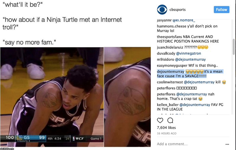 Illustration for article titled Dejounte Murray Explains His Bad Tattoo
